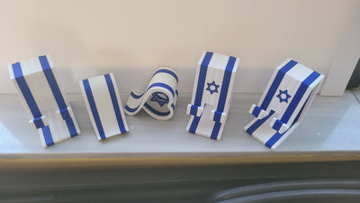 Judaica - Phone stand with pass thru wire